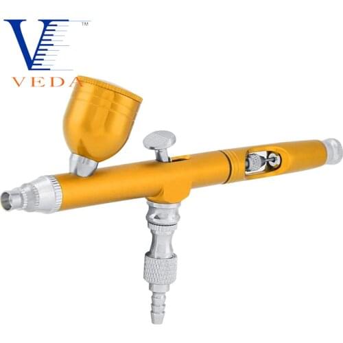 Airbrush Kit, Multi-Purpose Gravity Feed Dual Action Paint Spray Gun Set 7CC 0.3MM Spray Kit Tools for Paint Art Tattoo Nail