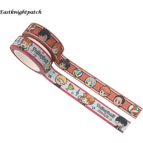 E2312 Funny Anime Volleyball Boy DIY Scrapbook Matte Masking Tape Paper Tape Washi Tape Stationery Sticker office Adhesive Tape