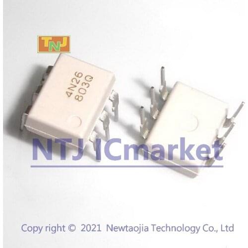 50 PCS 4N26 DIP-6 GENERAL PURPOSE 6-PIN PHOTOTRANSISTOR OPTOCOUPLERS