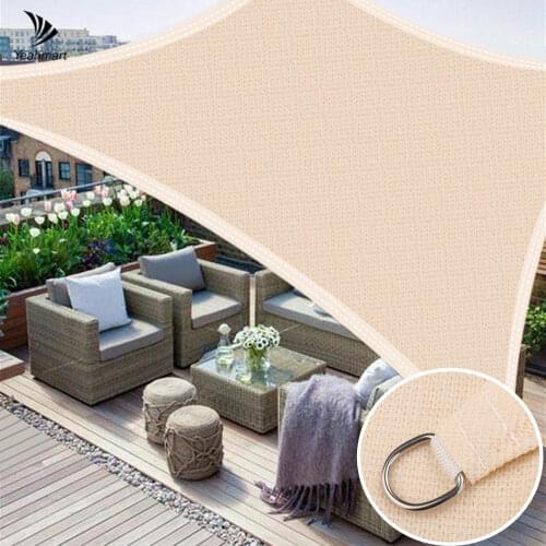 HDPE Garden Shelter 5x4M 3x2M Sun Shade Sail Rectangle Canopy Sail Shade Cover UV Block for Patio Backyard Outdoor Tent Cloth
