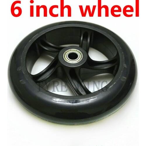 1pcs 6 Inch Wheels 145 Mm PU Silent Skateboard Wheels for Small Pull Car Luggage Cart Shopping Cart 6'' Caster Wheels