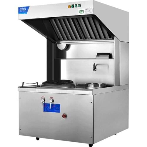Commercial Catering Hotel Restaurant Kitchen Smoke Hood Purifier Stainless Steel Smoke Exhaust Smoke Machine