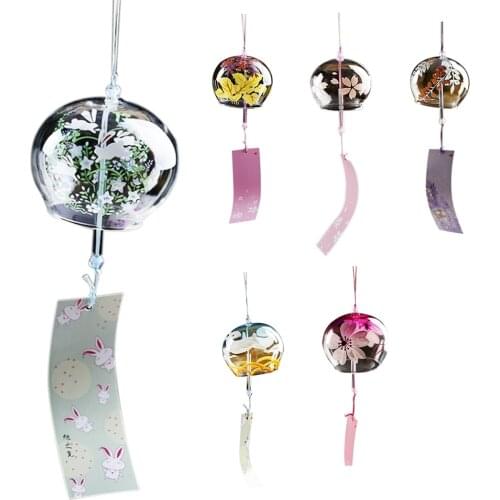 Creative Japanese Handmade Glass Painting and Wind Chimes Door Decoration Gift for Girls