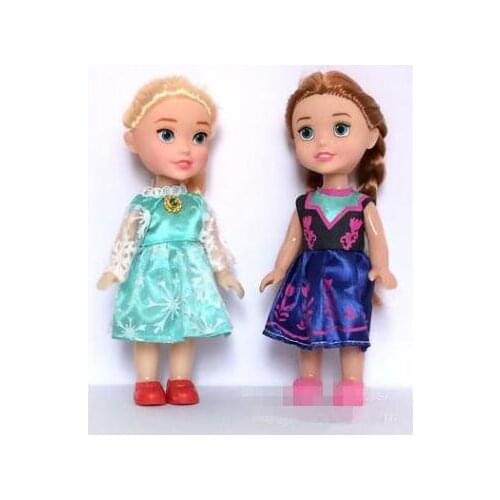 2pc 16cm Snow Queen Toy Bonecas Princess doll Bonecas Figure Toy Princess Kids Cartoon Toys For Children Girl Doll