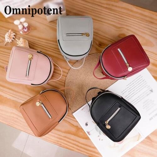 Mini Soft Leather Backpack Women Leather Shoulder Bag For Teenage Girl Multi-function Small Backpack Female Wallet handbag part