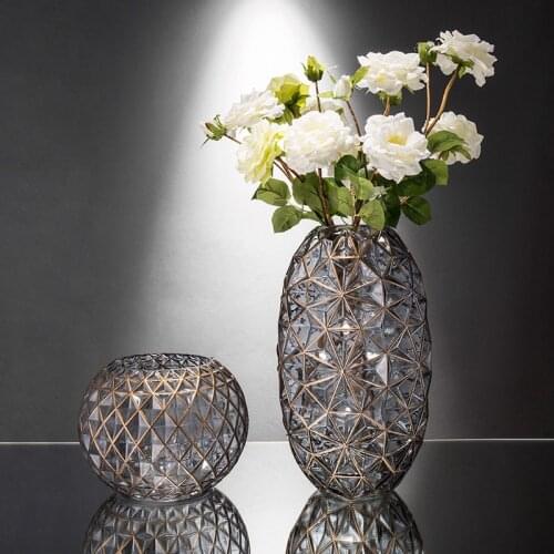 Minimalist glass vase home decoration hydroponic flower dried flower living room decoration simple decoration ornaments WF906113