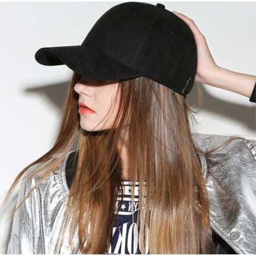 Seioum Black Adult Unisex Casual Solid Adjustable Baseball Caps Snapback hats for men baseball cap women men white baseball cap