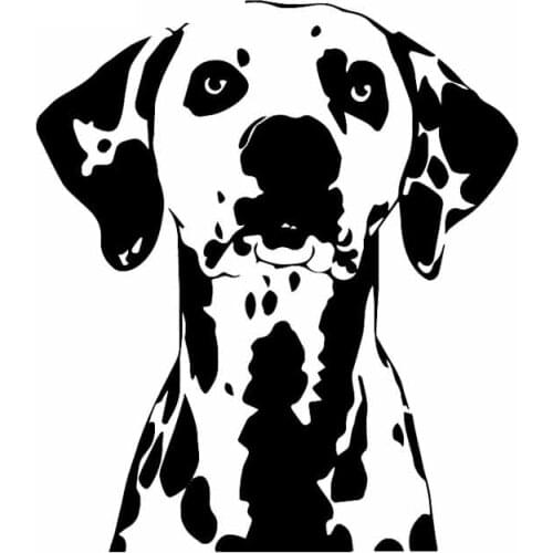 Cute Dalmatian Animal Decals High Quality Car Window Decoration Personality Pvc Waterproof Decals Black/white, 17cm*15cm