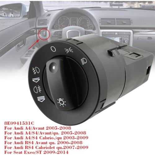 New Headlight Switch Fog Light Switch for AUDI A4 S4 RS4 Seat Exeo/ST 8E0941531C
