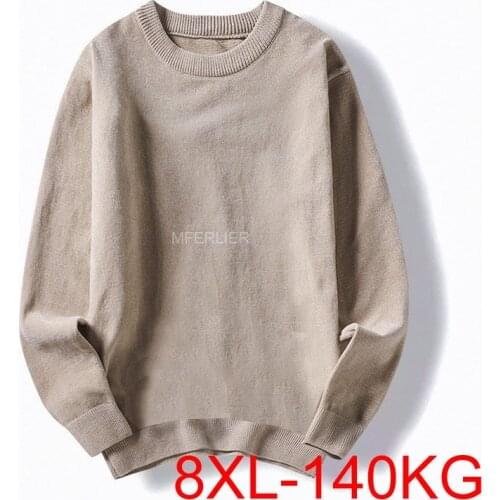 Autumn Winter sweater men 8XL Bust 142cm 5XL 6XL 7XL Plus size men sweaters