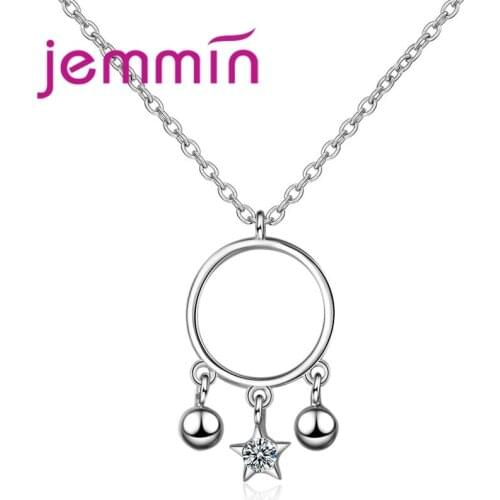 Latest Women Bell Star Necklaces For Wedding Anniversary Birthday Party Women Cheap 925 Sterling Silver Jewelry Accessory