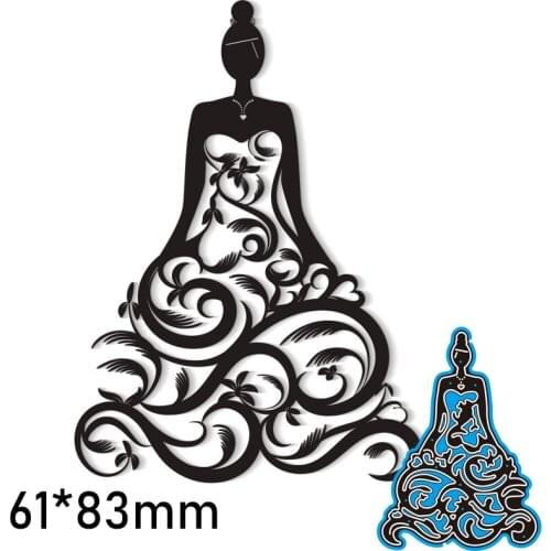 Cutting Dies Pretty Woman Metal for DIY Scrapbooking Photo Album Embossing Paper Card 61*83mm