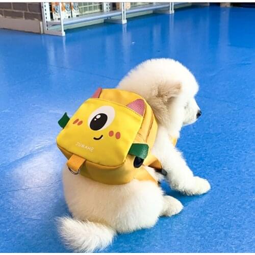Dog Backpack Outdoor Cartoon Pet Carrier Vest-style School Bag for Small Dogs Cats Portable Waterproof Travel Sport Walking Bag