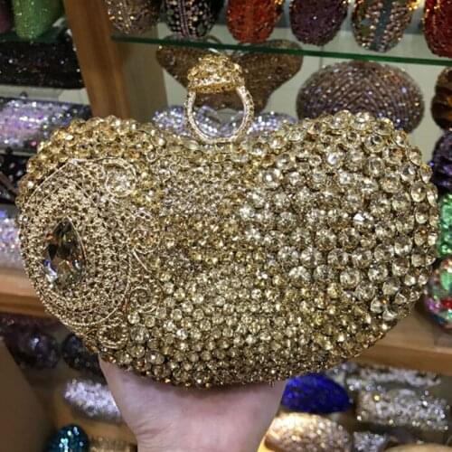 Gold Diamond dress bag Evening day Clutches Bag Women Fashion Wedding Party Handbag Purse Bridal Crystal Clutch wallet silver
