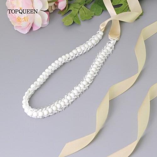 TOPQUEEN S322 beading belt wedding bridal belt wedding pearls belt wedding accessories wedding women sash popular bridal sash