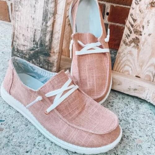 2020 Canvas Shoes Women Lace Up Sneakers Summer Ladies Loafers Soft Breathable Casual Shoes Solid Female Flat Shoes Plus Size