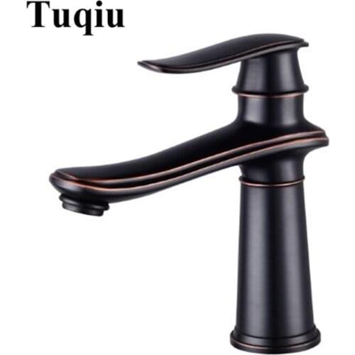 Vidric New Arrivals brass Basin Faucet hot and cold Water Faucet single lever black oil Brushed bathroom sink faucet basin tap
