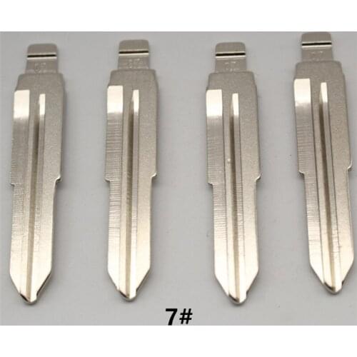 VVDI OEM 10Pcs 07# Metal Uncut Flip KD Remote Key Blade For Mitsubishi Right Blade Mid Slot