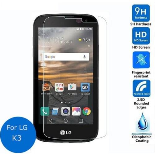 2.5D 0.3mm tempered glass On The For LG K3 LTE K 3 K100 K100DS LS450 4.5" screen protector guard film front case cover