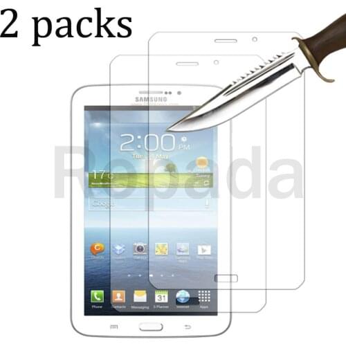 2 Packs for Samsung galaxy tab 3 V VE lite 7.0 Tempered glass screen protector 2.5D 9H 0.33 tablet front cover film