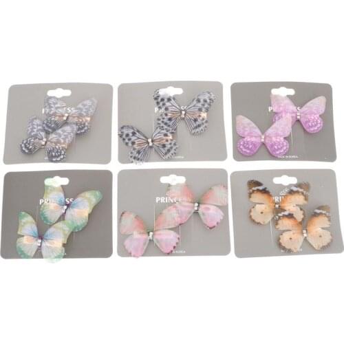 12pcs Butterflies Hair Clips Girls Delicate Hairpin Exquisite Hair Accessories