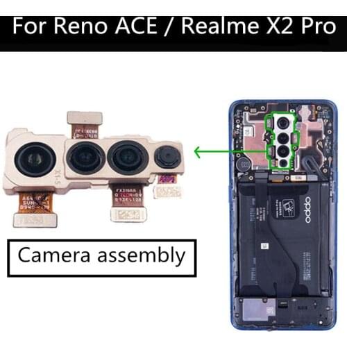 For Realme X2 PRO Rear-facing Front Back Camera Main Facing Camera Module Flex Cable Replacement Spare Parts For OPPO Reno ACE