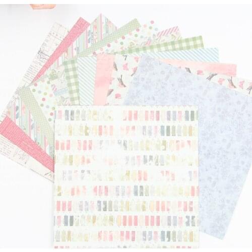 ZFPARTY 12pcs 6" Single-side Printed Vintage Flower pattern creative papercraft art paper handmade scrapbooking kit set book