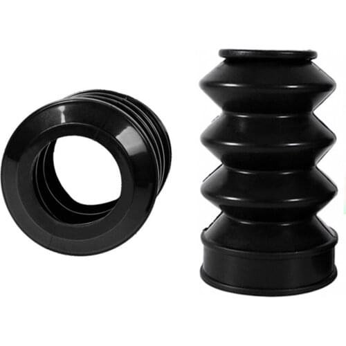 1 Pair Of Rubber Fork Cover Black Rubber Fork Dust Protection Front Gaiters Boots