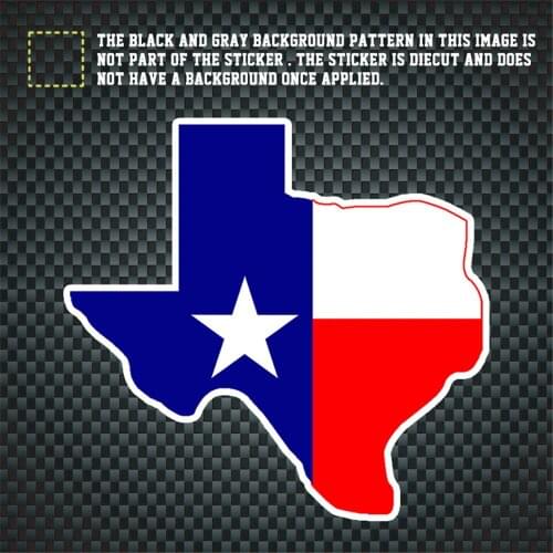 1PC Texas State Flag Shaped Car Sticker Decal Emblem Decal Auto Accessories American Brazil Banner