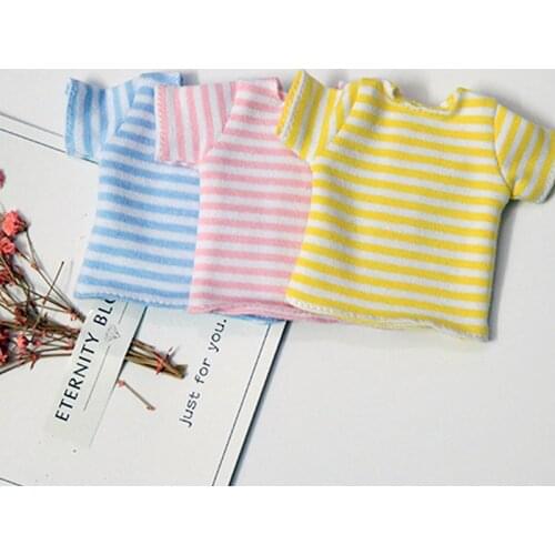 1 PCS 1/6 Dolls Clothes Stripe T-Shirt for Blyth Shirts Doll Clothing Accessories Fit( blyth,pullip,barbi,azone,kurhn,1/6 Doll)