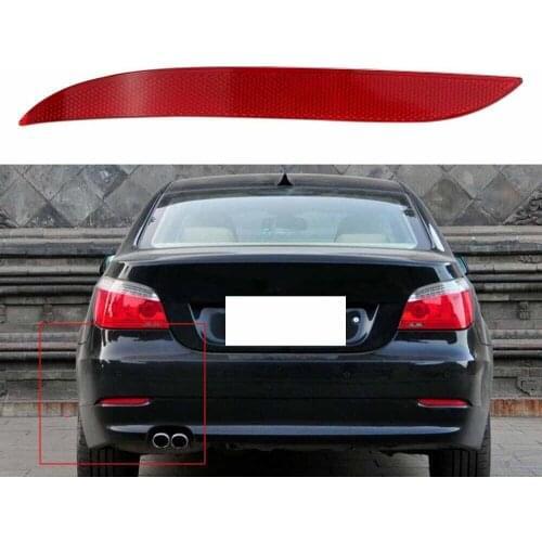 1X Left Side Red Lens Rear Bumper Reflector Warn Light for BMW 5 Series E60 E61 520i 520li 523li 525li 530li 08-10 2008-2010