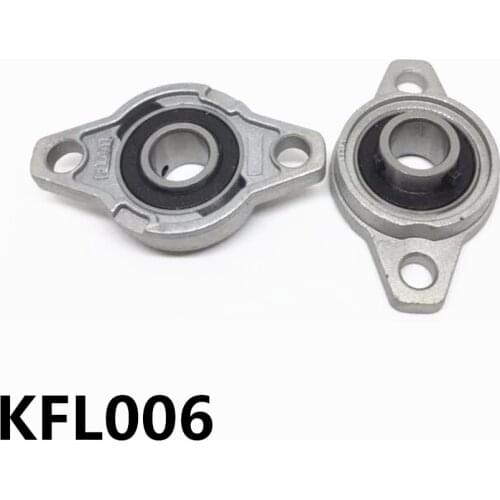 2Pcs KFL006 Zinc Alloy Pillow Block Bearing Mounted Support 30mm Bore Diameter Rhombic Flange Bearing