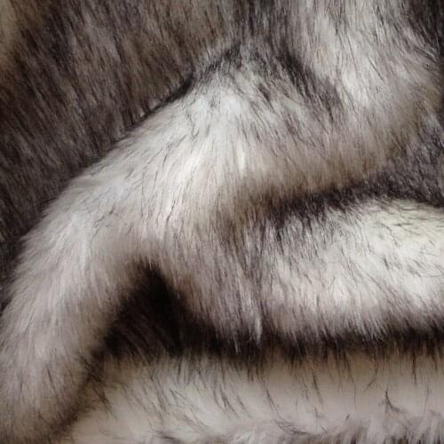 30yards/lot Black with white imitation fur / fake fur / imitation fox fur / Leather grass hairy fabric/ for clothing, hats