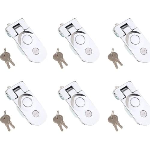 6x Flush Lever Compression Latch Key Lock for RV/ Camper/Trailer / Motorhome