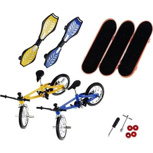 8Pcs Finger Bike Bicycle And Skateboard Kids Children Wheel Toys Gifts