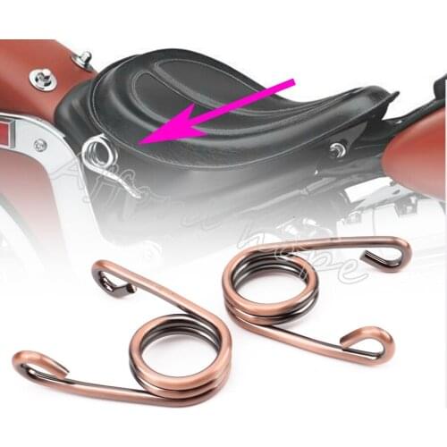 Free Shipping 1pair 2.6" Steel Solo Seat Spring Brass Color Fit For Harley Chopper Bobber Custom Yamaha Kawasaki