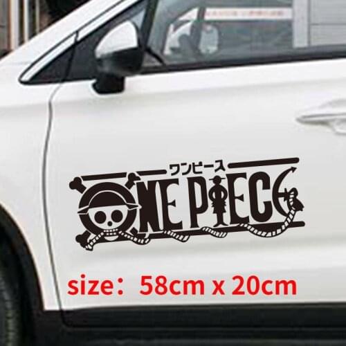 One Piece Luffy Car Sticker Pull Reflective Body Sticker Car Door Bumper Sticker Car Sticker Anime Decal Car Diy Decoration Gift