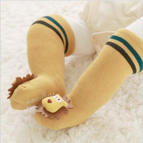 Infant Baby Socks Winter Plus Velvet Thick Kids Girls Boys Sock Cute Cartoon Newborn Toddler Warm knee High Tube Socks