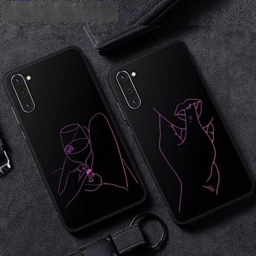 Elegant Beauty Curved Line Phone Case For Samsung A51 A32 A52 A71 A50 A12 A21S S10 S20 S21 Plus Fe Ultra