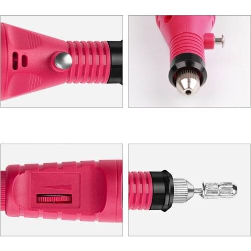 1 Set 2 Way Rotate Electric Nail Drill Machine Mix Grits Sanding Band for Manicure Pedicure Gel Polish Cuticle Clean File