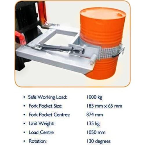 Hot sale Forklift accessories Forklift attachment Type JXCC-12 Drum rotator