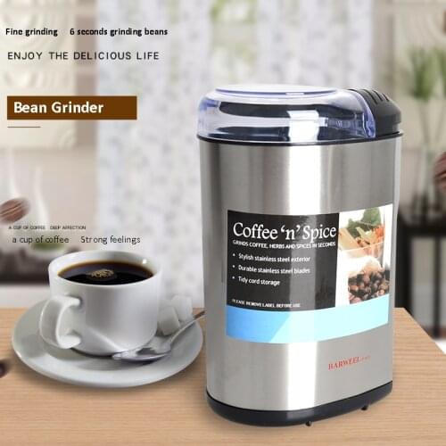Coffee bean grinder Stainless steel commercial grinder Household electric Italian small crusher grinding machine 220-240v 200w