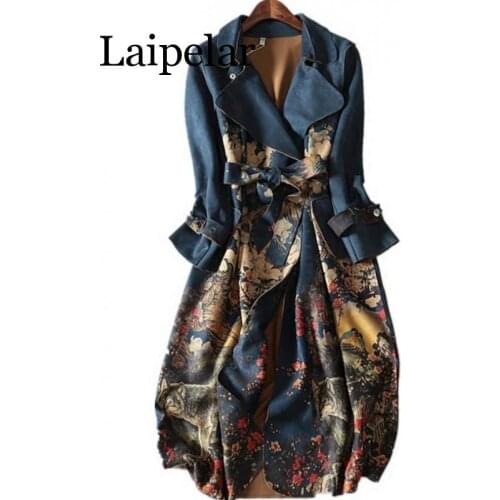 Laipelar Women's Suede Trench Coats