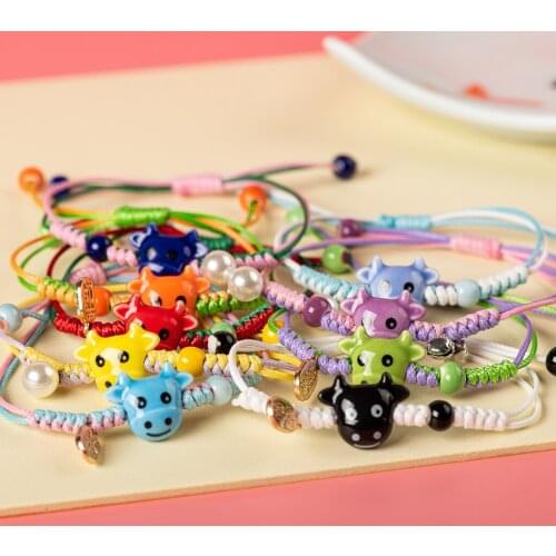 Cute Ceramic Pendant Bracelet Hand-Wowen Cermaic Beads Bracelets Bangles For women Wholesale #XN040