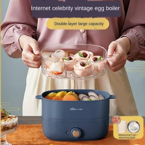 Runway modeling design egg boiler egg steamer household single double layer switching small steamer double layer multifunctional