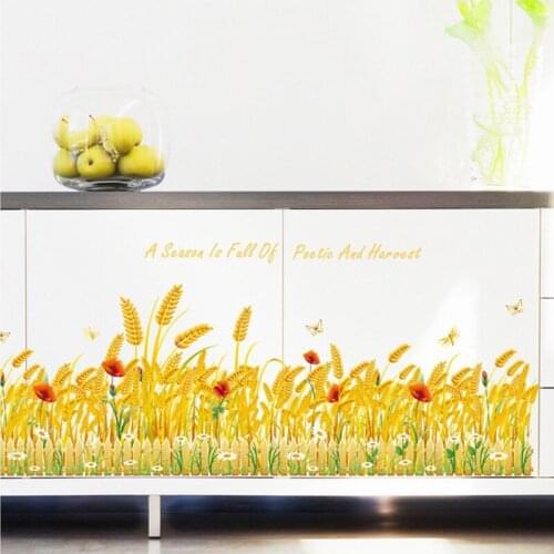 Wall Stickers for Skirting Line Kindergarten Living Room Couple Bedroom Sofa Home Decoration Art Decals Flowers Murals