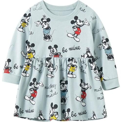 Autumn Kids Dresses for Girls Minnie Mickey Mouse Long Sleeve Princess Dress Cute Toddler Children Costume Vestidos Girl Outfits