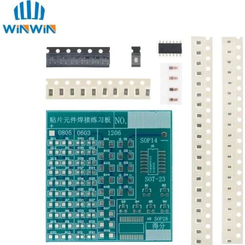 DIY Circuit Board PCB SMT SMD Soldering Practice Board DIY Kit Fanny Skill Training Electronic Suit 77PCS components