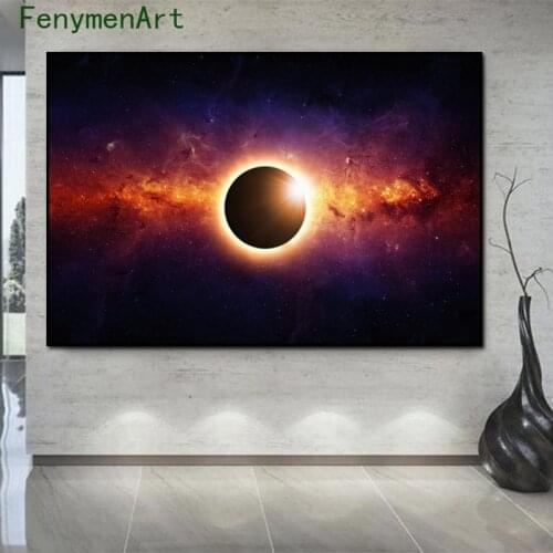 Galaxy Starry Sky Posters and Prints Solar System Planets Canvas Paintings Modern Art Wall Pictures for Living Room Home Decor