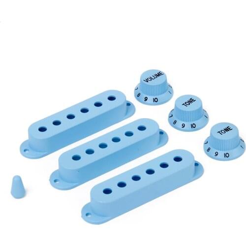 Pink Blue Pickup Cover Volume Tone Knob Switch Tip for ocaster Guitar